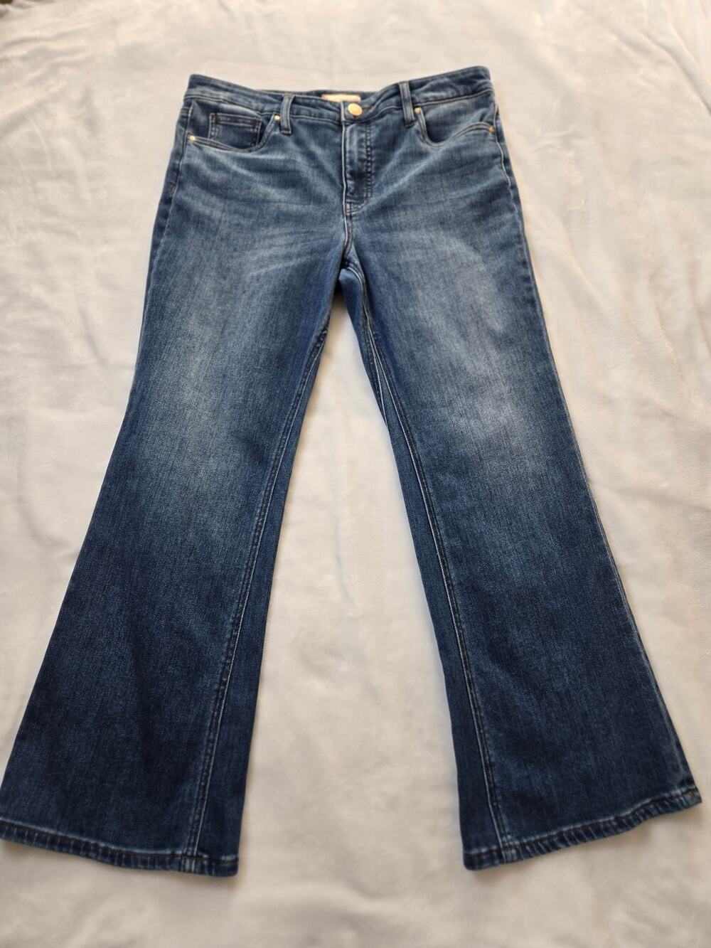 Kut from the Kloth Kelsey Fab Ab Ankle Flare Jeans, Size 10